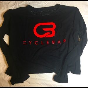 Cyclebar cropped mesh top